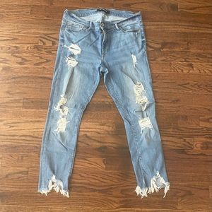 Express Light-wash Distressed Jeans